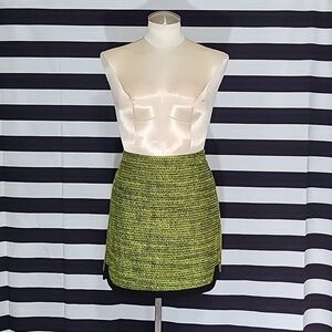 J. Crew Tweed Knit Neon Skirt